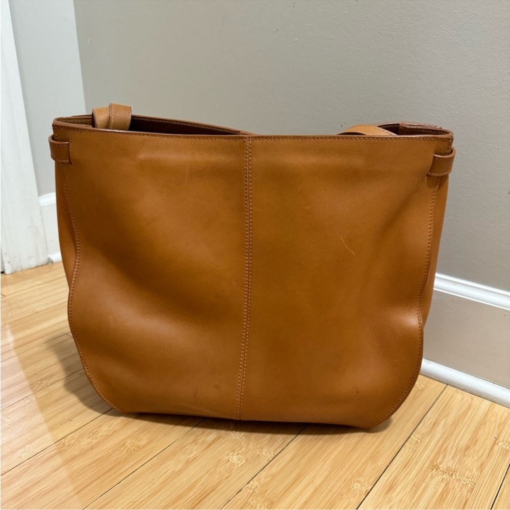 Large ABLE Tan GENUINE Leather Tote Bag - Picture 3 of 7